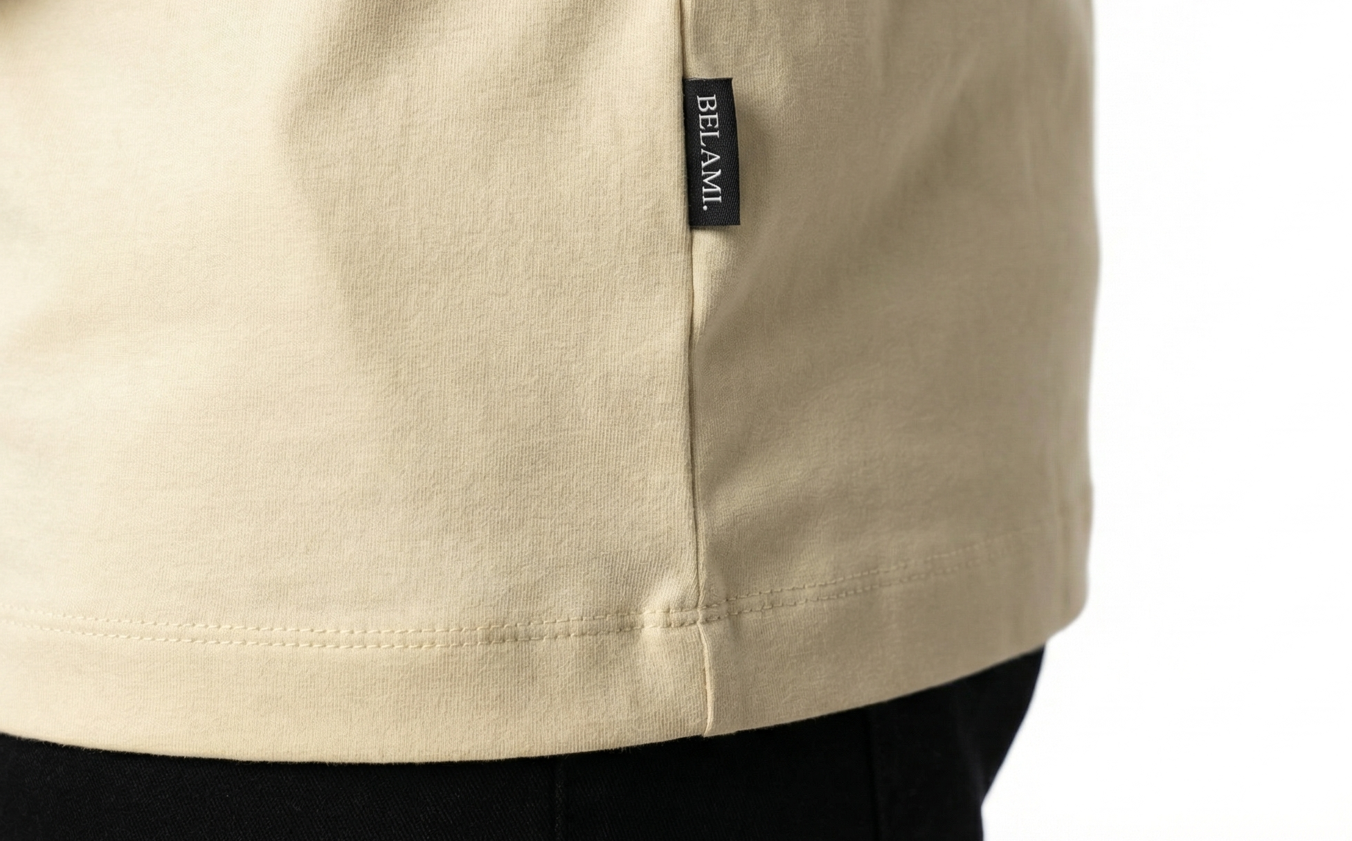 The mercer Long Sleeve Polo Beige