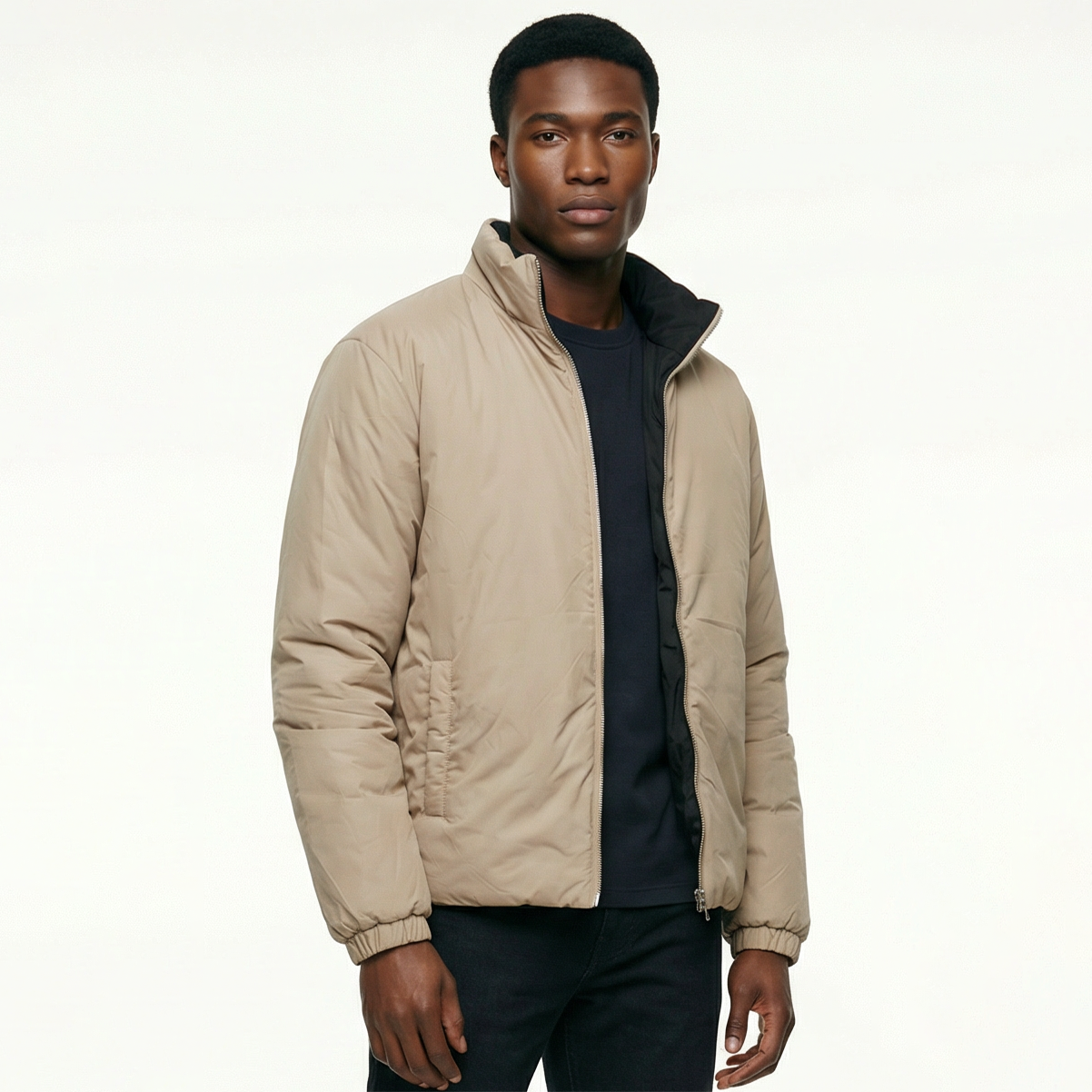 The Signature Reversible Jacket Black